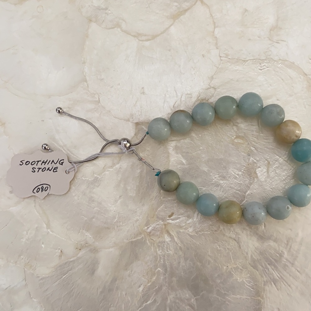 Genuine Multicolor Amazonite Adjustable Bracelet - image 3